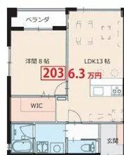 MIZUKI【203号室】の間取り