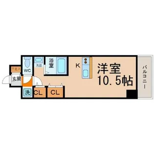 エルミタージュ名駅西【9階】の間取り