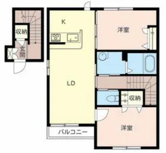 兵庫県姫路市網干区新在家【アパート】の間取り