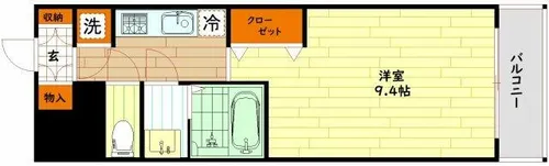 ファーストリバー【9階】の間取り