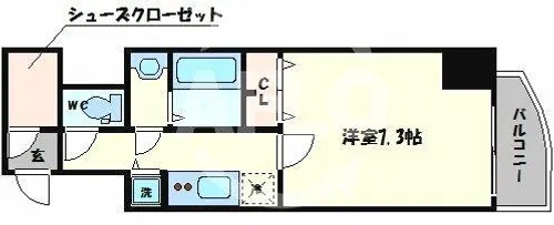 ララプレイス阿波座駅前フェリオ【11階】の間取り