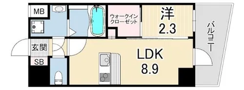 セレニテ西元町アリエ【13階】の間取り
