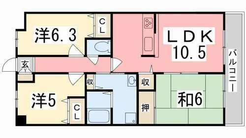 夢ガーデン【503号室】の間取り