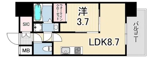セレニテ西元町アリエ【10階】の間取り