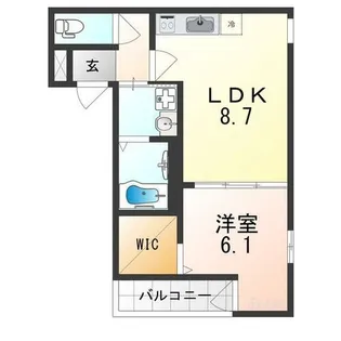 フジパレス遠里小野イースト【2階】の間取り