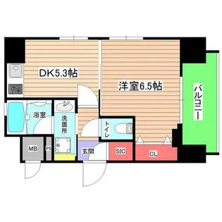 エステムコート大阪新町【11階】の間取り