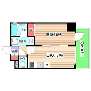 エステムコート大阪新町【4階】の間取り