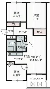 芦屋浜高層 2号棟【4階】の間取り