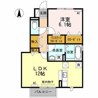 イデアル・ボヌール【101号室】の間取り