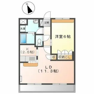 エル・アールK.A【101号室】の間取り