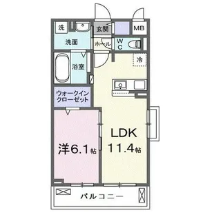 リ ルーム 東近江【2階】の間取り