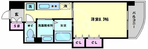 堀江アージュ【3階】の間取り