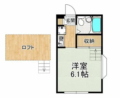 1Kの間取り画像