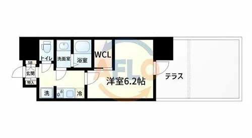 プレサンス西九条GATERISE【1階】の間取り
