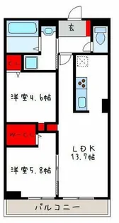ヴィヴレウーノ【2階】の間取り