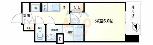 プレサンス西九条GATERISE【6階】の間取り