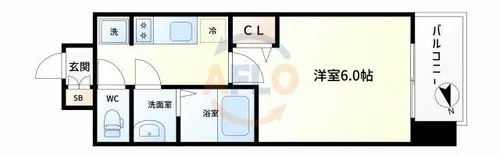 プレサンス西九条GATERISE【7階】の間取り