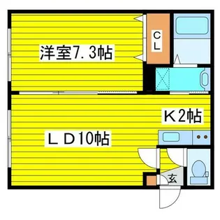 ラグナベルデN18【3階】の間取り