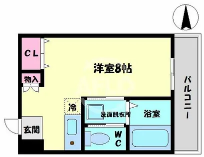 ハイムリバーサイド【6階】の間取り