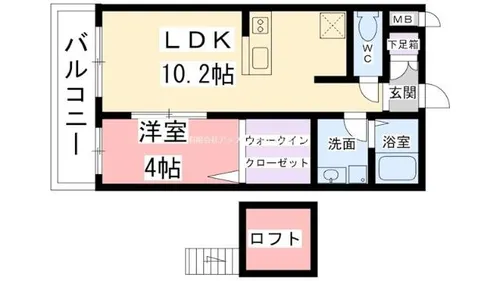 プレミール北信太【203号室】の間取り