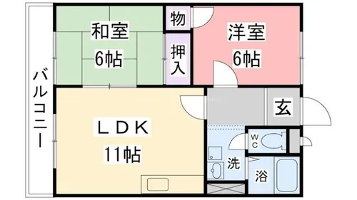 ヴィラアイリス【108号室】の間取り