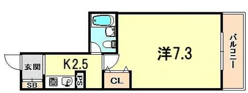 アスライフ湊川公園【2階】の間取り
