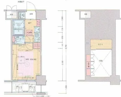 エステムコート難波ミューステージ【9階】の間取り