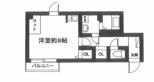 1Rの間取り画像