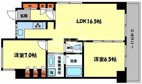 グランデ―ル【7階】の間取り