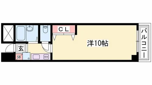 ホワイトシャトー小林【2E号室】の間取り
