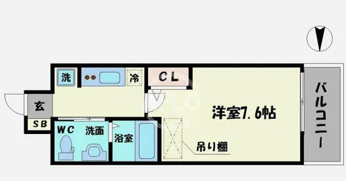 エステムコート難波サウスプレイスVエレージュ【4階】の間取り