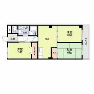 ドリーム中加賀屋【3階】の間取り