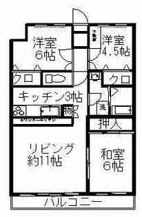 ペルル久留米西町【8階】の間取り