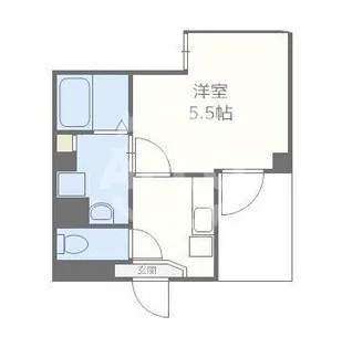 グランエクラ天下茶屋【1階】の間取り