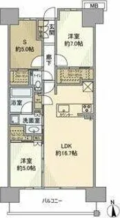 シティタワー葵【4階】の間取り