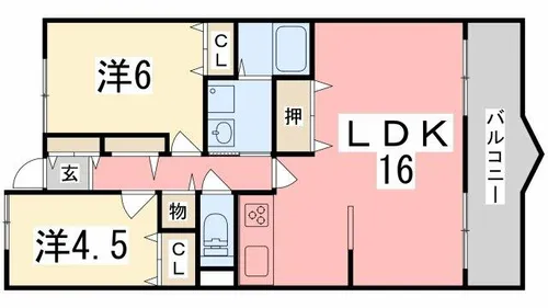サニーガーデン【4階】の間取り