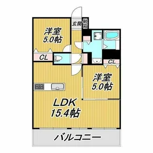 オープンレジデンシア金山【7階】の間取り