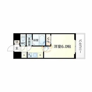 ワールドアイ大阪城EASTⅢ【2階】の間取り