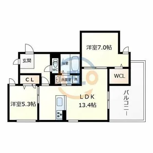 ナティ サウス【2階】の間取り