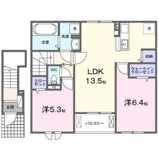ショコラⅡ【205号室】の間取り