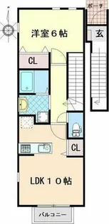 フォーリスト清水【2階】の間取り
