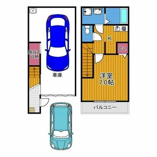 East Garage Place【1階】の間取り