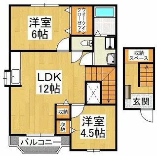 カーサ高尾【2階】の間取り