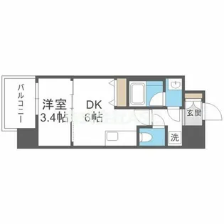 ブランシエスタ森ノ宮【1101号室】の間取り