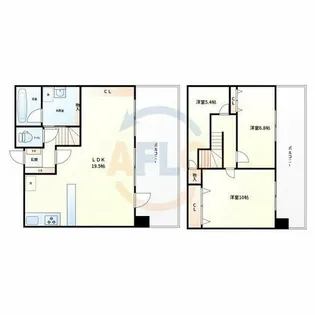 ローレルコート太子橋今市【1階】の間取り