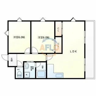 ローズライフ住之江【8階】の間取り