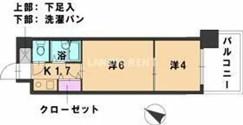 ソレアード薬院【9階】の間取り