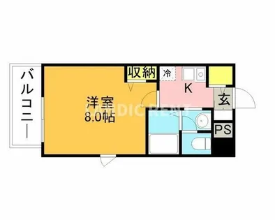 アンピール唐人町【13階】の間取り