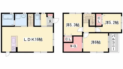 兵庫県姫路市神子岡前3丁目【一戸建】の間取り