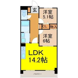 Sereno Hara【1階】の間取り